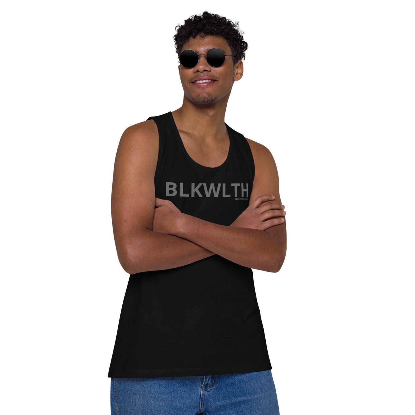 BLKWLTH (Men’s premium tank top)