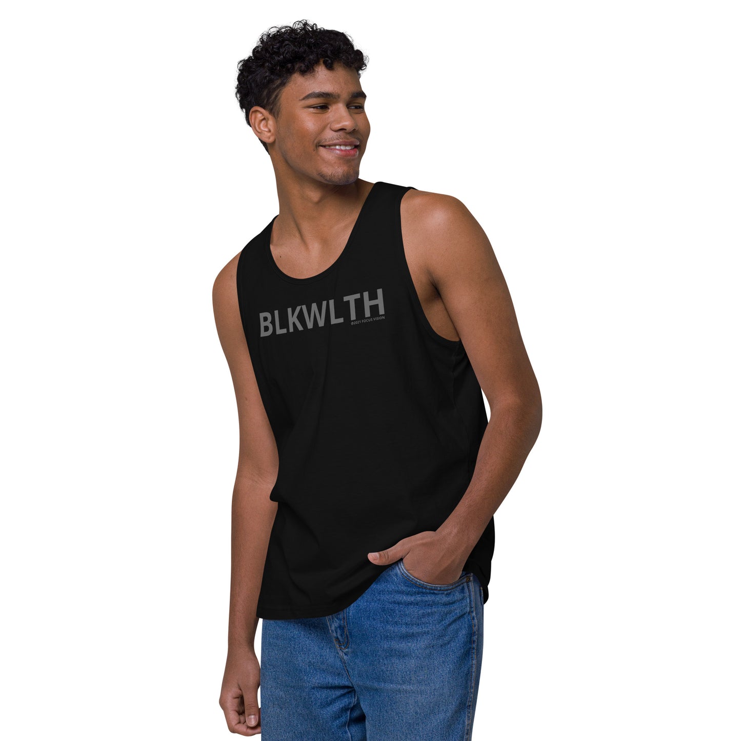 BLKWLTH (Men’s premium tank top)