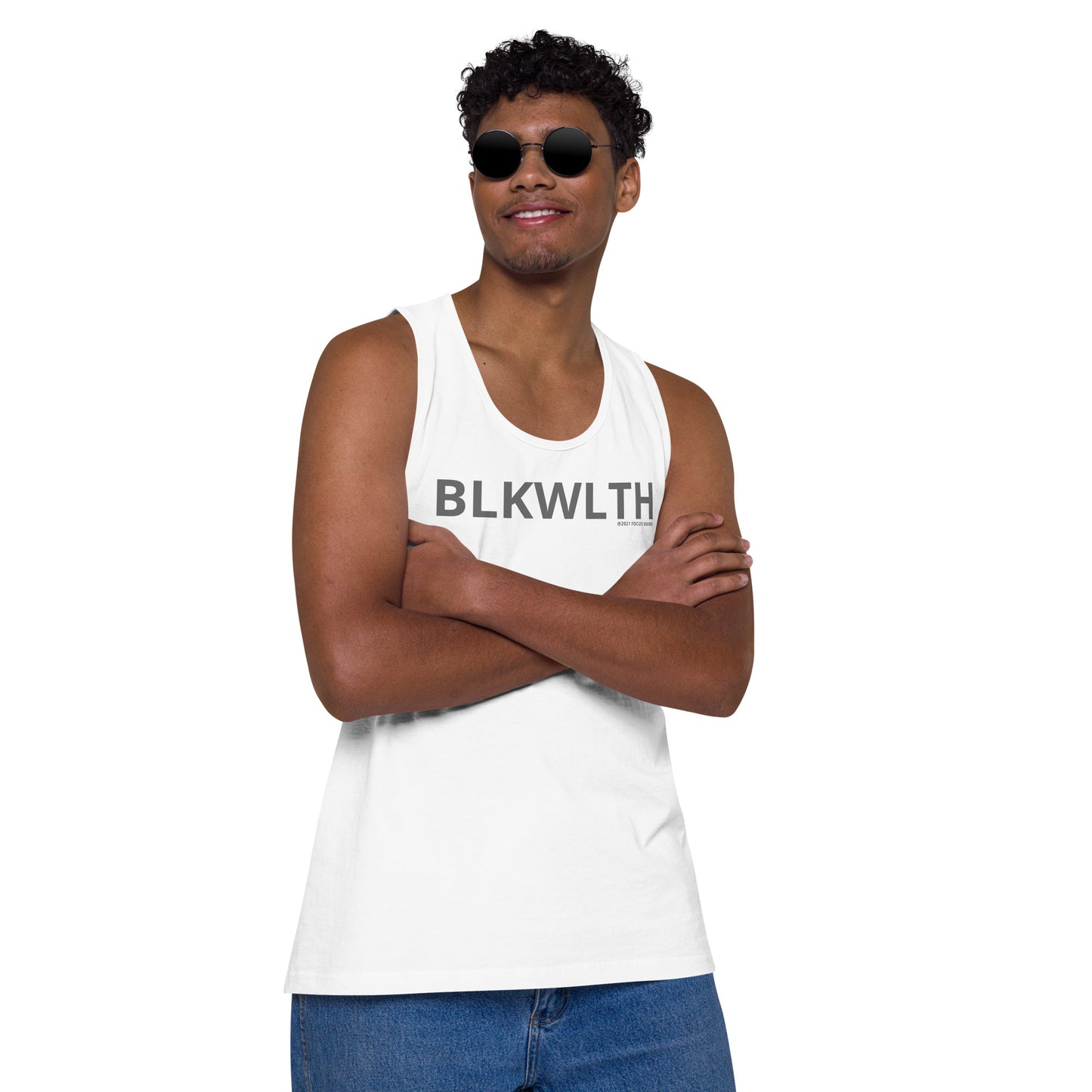 BLKWLTH (Men’s premium tank top)