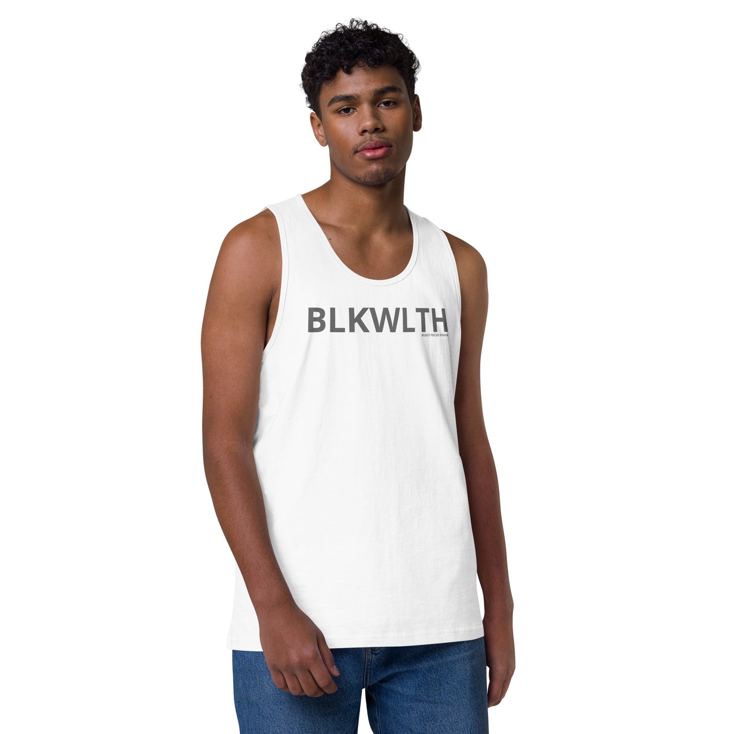 BLKWLTH (Men’s premium tank top)