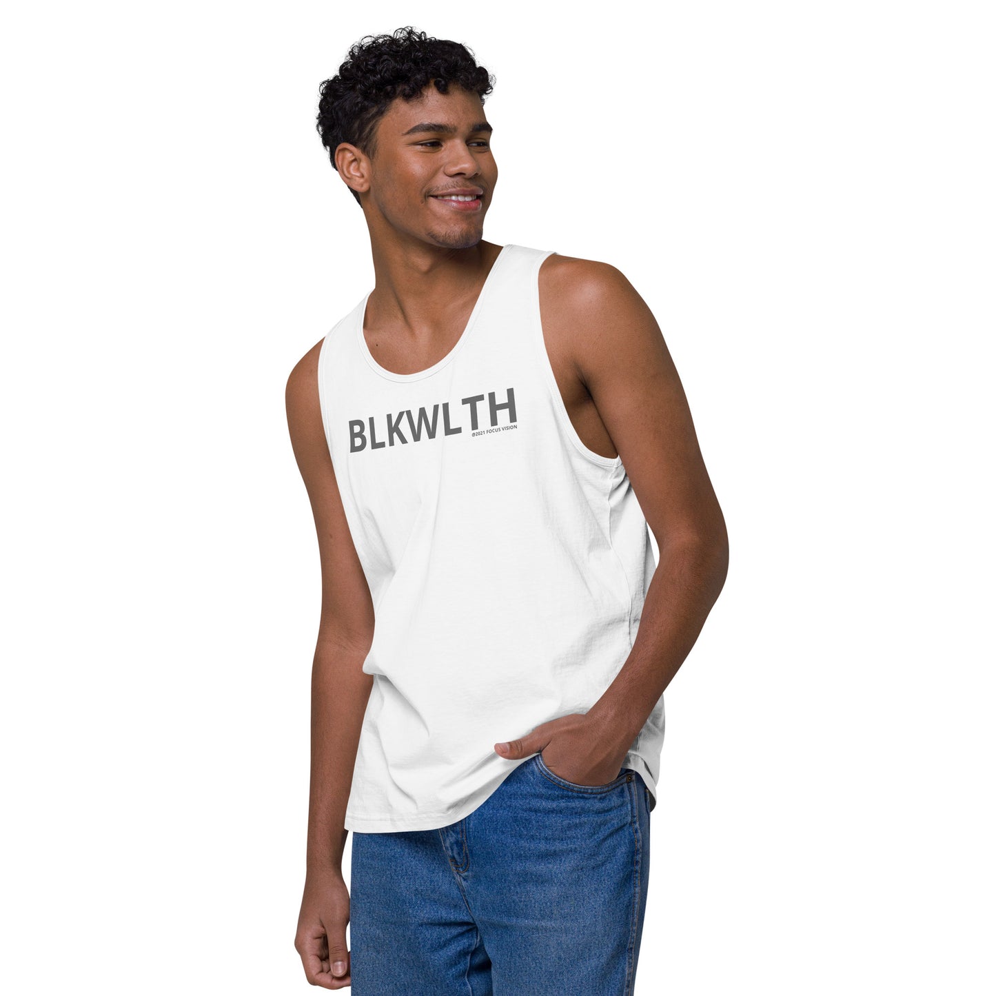 BLKWLTH (Men’s premium tank top)